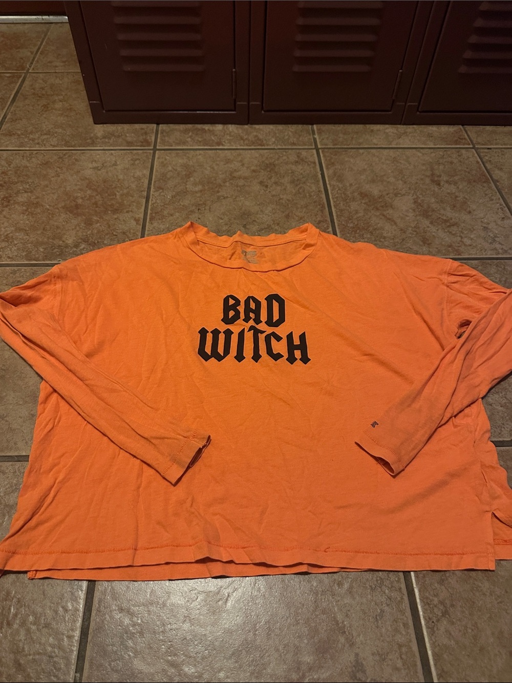 Pink Vs LS Cropped Shirt Size Small 🧡